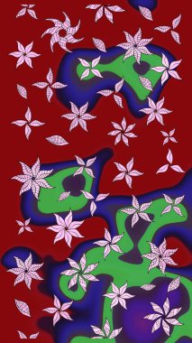 Eskiz Vintage Çiçek Deseni. Raster Kalça dokusu deseni.