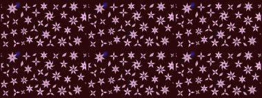 Çiçekli ipek eşarp. El çizimi çiçek unsurları olan soyut çizim raster deseni. Kahverengi üzerine kahverengi. 1950-1960 motifleri. Retro tekstil tasarım koleksiyonu.