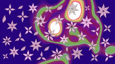 Çiçekli çiçek deseni, suluboya. Raster deseni. Küçük çiçekte güzel bir çiçek deseni..