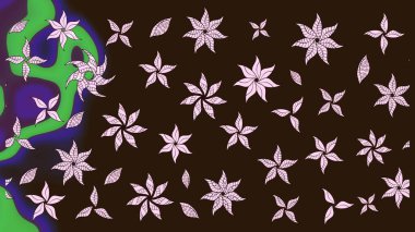 Halk tarzı. Modern çiçek arkaplanı. Moda baskıları için zarif bir şablon. Parlak renkli çiçekleri ve kahverengi yaprakları olan harika bir çiçek deseni..