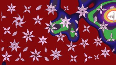 Güzel kumaş deseni. Raster illüstrasyonu. Küçük bir çiçekte eskiz deseni. Güzel çiçek arkaplanı..