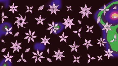 Çiçeğin suluboya çizimlerinin mükemmel deseni. Suluboya çizim kalıbı. Moda baskısı. Eski model. Raster illüstrasyonu. Dekorasyon ve tasarım için güzel desen.