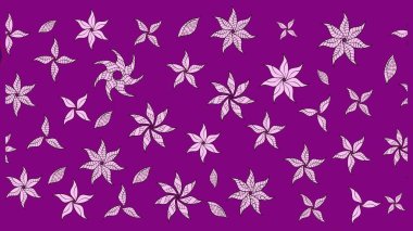 Düz Çiçek Elementleri Tasarımı. Raster illüstrasyonundaki çiçek desenli çizim. Renkli Bahar Teması eskiz kalıbı. Süslü kumaş deseni.