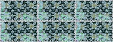 Yumuşak, mavi renkte bahar çiçekleri. Raster illüstrasyonu. Çiçek ve yapraklı karalama şeklinde Raster çiçek deseni.