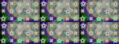 Kumaş veya Duvar Kağıdı Tasarımı. Raster illüstrasyonu. Stilize Çiçekler. Folk Style. Lace Snowflakes 'in etnik kökü. Tekstil için Lacy Fashion Print. Mandalas Dekoratif Doku Arkaplanı.