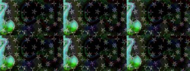 El çizimi. Güzel kumaş deseni. Raster illüstrasyonu. Çiçekler, dallar, otlar ve çiçekler.