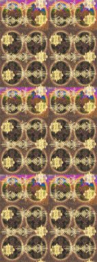 Raster illüstrasyonu. Kış konsepti Kahverengi, bej ve sarı renklerde kar tanesinden yapılmış kış deseni. Düz yatıyordu.