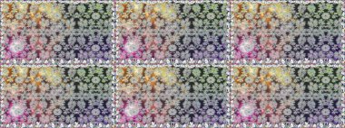 Küçük çiçekteki sevimli çiçek deseni. Modaya uygun kumaş deseni. Kusursuz Tony kumaş deseni. Raster illüstrasyonu.