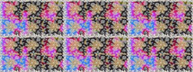 Davetiyeler, kartlar, web sayfası için Raster illüstrasyon. Altın desenli çiçek dekoru. Çizgi sanatı tasarım şablonu için kusursuz sınır. Doğu tarzı element. Gri renklerdeki altın element.