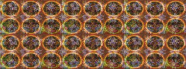 Renkli elementlerle Raster ilginç desen.