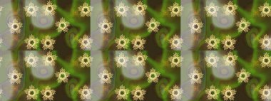 Kışın sembolü, mutlu noeller, mutlu yeni yıl kutlaması Raster illüstrasyonu. Basit bir kar tanesi. Soyut duvar kâğıdı, ambalaj dekorasyonu. Yeşil, nötr ve kahverengi renkte şirin kar taneleri.