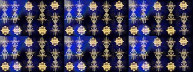 Raster resim. Kar tanesi renkli desen. Renk arka plan üzerinde izole soyut kar taneleri ile düz tasarım. Snowflakes desen. Raster kar taneleri arka plan.