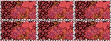 Pembe renkli çiçekler. Çiçekli kusursuz retro desen. Renkli Yaz Temalı Kusursuz Arkaplan. Düz Çiçek Elementleri Tasarımı.