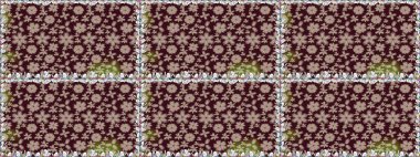 Kusursuz çiçek deseni. Asya tekstil tarzında. Güzel kumaş deseni. Renkli Bahar Temalı Kusursuz Arkaplan. Raster illüstrasyonu. Düz Çiçek Elementleri Tasarımı.