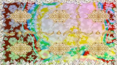 Duvar kâğıdı barok, İspanyol kumaşı. Kusursuz çiçek deseni. Kusursuz raster arka plan. Tarafsız renklerde grafiksel modern kusursuz desen.