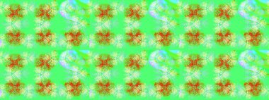 Kışın sembolü, mutlu noeller, mutlu yeni yıl kutlaması Raster illüstrasyonu. Basit bir kar tanesi. Yeşil, mavi ve turuncu renkli şirin kar taneleri. Soyut duvar kağıdı, ambalaj dekorasyonu.