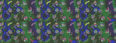 Düz kar karalama ikonları, kar taneleri yeşil renkli siluet, menekşe ve mavi renkler noel afişi, kartlar. Yeni yıl kar tanesi. Güzel soyut kar taneleri raster tasarımı..