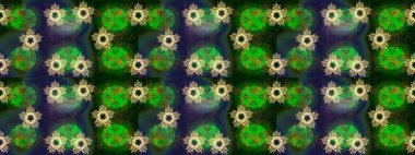 Yeşil, gri ve mavi kar taneleri. Raster illüstrasyonu. Renkler. Noel ve yeni yıl moda baskıları için tatil tasarımı. Kar taneleri soyut arkaplan ile Noel sevimli arka plan.