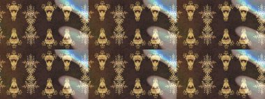 Renkli elementlerle Raster ilginç desen.