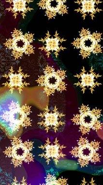 Modern soyut tasarım posteri, kapak tasarımı, kahverengi, siyah ve sarı renkli kart tasarımı. Retro tarzı, kış elementleri. Kar taneleri tasarımı. Moda olmuş kar taneleri ve elementler Memphis kartları.