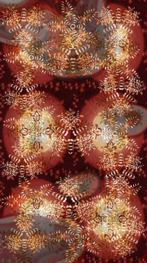 Yeni yıl dekoratif kar taneleri arka planı. El çizimi Noel Raster illüstrasyonu. Kış Kar Taneleri Karalamaları.