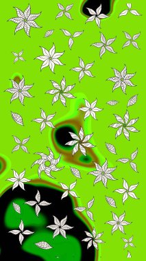 Çiçek arkaplanlı soyut zarafet eskiz deseni. Raster Güzel kumaş deseni.