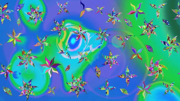 Renkli Bahar Teması eskiz kalıbı. Düz Çiçek Elementleri Tasarımı. Raster Şirin kumaş deseni. Eskiz klasiği.