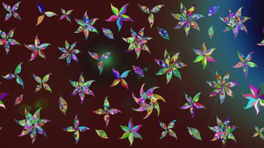 Kahverengi renkli etnik çiçeklerin olduğu zarif bir eskiz modeli. Raster Çiçek İllüstrasyonu güzel tekstil..