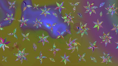 Flower eskiz arka planı. Şatafatlı bahar bahçesi dokusu. Raster illüstrasyonu. Çiçek deseni.