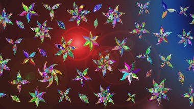 Eskiz geçmişi. Kumaş, tekstil, duvar kağıdı baskısı için. Raster illüstrasyonu. Eski usul. Renkli desenli eskiz deseni, kahverengi çiçekler ve dekoratif elementlerle.