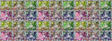 Tekstil, kumaş, ambalaj, hatıra defteri için hoş bir çiçek arkaplanı. Çocuksu tasarım. Tarafsız ve yeşil zeminde. Elle çizilmiş karalama çiçekleri ile pürüzsüz desen.