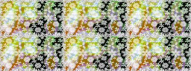 Kumaş, duvar kağıdı ve kağıt üzerine baskı yapmak için gelişen arka plan. Sevimli, pürüzsüz desenli, küçük çiçekli, klasik tarzda. Moda arka planında parlak buketler. Raster illüstrasyonu.