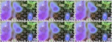 Gri ve mor çiçekli bahar çiçekleri. Moda baskıları için zarif bir şablon. Küçük çiçekte güzel bir desen. Motley illüstrasyonu. Küçük renkli çiçekler..