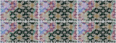 Çiçekli karalama şeklinde Raster çiçek deseni. Nazik, narin çiçek arkaplanı. Gri ve mavi renkte çiçekler.