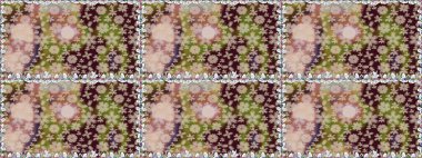 Raster düz çiçekleri pürüzsüz desen. Kahverengi ve nötr renklerde çiçekler. Tasarım hediye paketi, tebrik kartları, posterler ve afiş tasarımı.