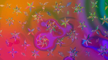 Raster. Güzel suluboya çiçekler, parlak boya çiçek desenli eskiz arka planı..