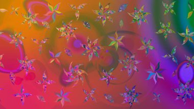 Kabile sanatı boho baskısı, klasik çiçek arkaplanı. Soyut etnik raster çizim kalıbı. Arkaplan dokusu, duvar kağıdı, kahverengi renkli çiçek teması.