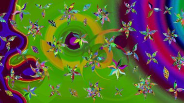 Tekstil, kumaş, kapaklar, duvar kağıtları, baskı, naylon, koleksiyon defteri, örgü, dekupaj için güzel bir eskiz. Millefleur 'lar. Küçük yeşil çiçekli oldukça eski bir besin torbası deseni..