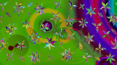 Şatafatlı bahar bahçesi dokusu. Raster illüstrasyonu. Flower eskiz arka planı. Çiçek deseni.