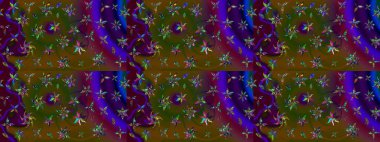 Poster ya da kapak için arka plan. Tekstil için figür. Şirin, zarif çiçekler Raster illüstrasyonu. Davetiye ve kartpostal tasarımı için dekoratif çiçek unsurları. Yapraklı çizim deseni.