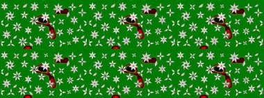 Küçük çiçekteki sevimli çiçek deseni. Raster illüstrasyonu. Çizim.