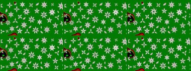 Raster deseni. Çiçekli çiçek deseni, suluboya. Süslü kumaş deseni.