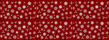 Raster illüstrasyonundaki çiçek desenli çizim. Suluboya tarzında kırmızı renkte çiçekler.