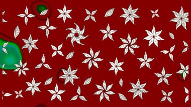 Kibar, yaz çiçekleri kırmızı ve nötr renklerde. Raster illüstrasyonu. Küçük çiçekteki sevimli çiçek deseni. Raster deseni.