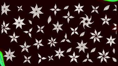 Soyut çiçek çizim kalıbı arka planı. Siyah ve nötr renklerde. Raster deseni. Küçük çiçekteki sevimli çiçek deseni. Raster illüstrasyonu.