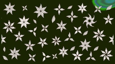 Gri ve nötr renkte çiçekler. Hediye ambalaj kağıdı, tebrik kartları, posterler ve pankart tasarımı. Raster düz çiçek çizim deseni.