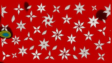 Çiçek desenli eskiz. Kırmızı ve nötr renklerde çiçekler. Tişört baskısı için çiçek boyama rasteriName.