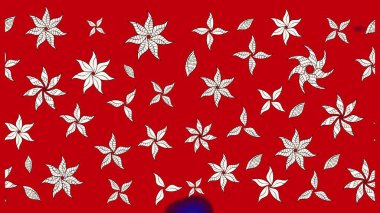 Tropik çiçek desenleri. Kırmızı ve nötr renklerde çiçekler. Raster illüstrasyonu.