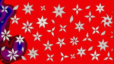 Küçük çiçekte güzel bir desen var. Çiçek kolajı. Çiçek arkaplan. Raster deseni. - kırmızı ve nötr çiçekler. Çiçek kompozisyonu. Doğa.