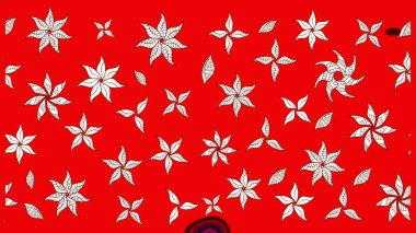 Kırmızı ve nötr renklerde çiçekler. Çiçekli çizim şekli. Düz Çiçek Elementleri Tasarımı. Renkli Bahar Teması çizim şablonu.